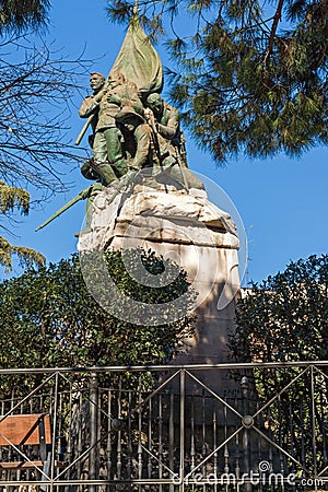 Heroes of Caney monument in City of Madrid, Spain Editorial Stock Photo