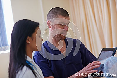 Heroes of the medical profession. a doctor working in a hospital. Stock Photo