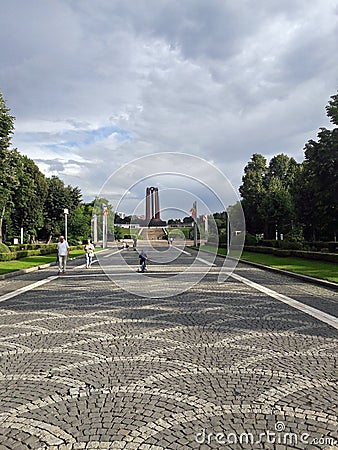 Heroes Monument in Carol Park Bucharest Editorial Stock Photo
