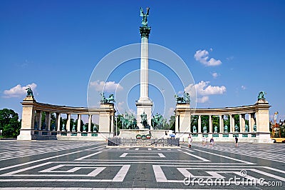 Heroes' Square, Budapest Editorial Stock Photo