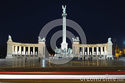 Heroes Square in Budapest, Hungary Stock Photo