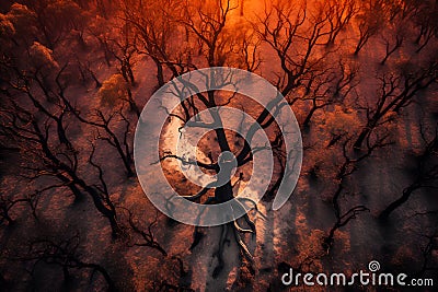 he heroic efforts of firefighters battling against the oddsto contain and extinguish the flames Stock Photo