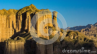 Heroic magical ice ditch Danxia Stock Photo