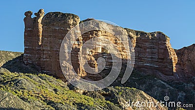 Heroic magical ice ditch Danxia Stock Photo