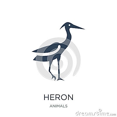 heron icon in trendy design style. heron icon isolated on white background. heron vector icon simple and modern flat symbol for Vector Illustration