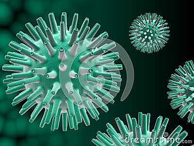 Herpes virus Cartoon Illustration