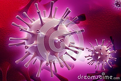 Herpes virus Stock Photo