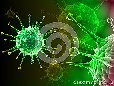 Herpes VIRUS Cartoon Illustration