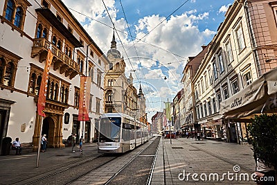 Herrengasse Street in City Graz Steiermark Editorial Stock Photo