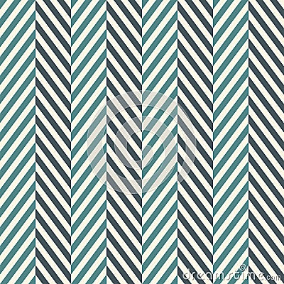 Herringbone abstract background. Blue colors seamless pattern with chevron diagonal lines. Classic geometric ornament Vector Illustration