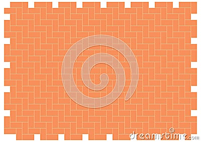 Herringbone brickwork pattern Vector Illustration