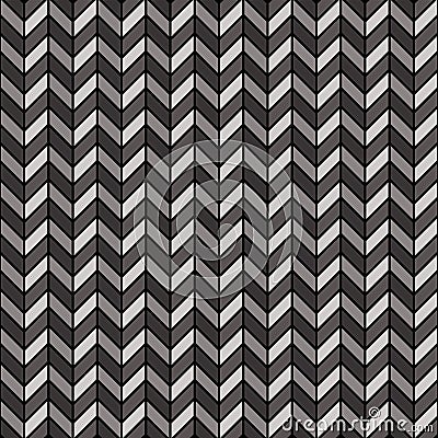 Herringbone Pattern_Black-Gray Vector Illustration