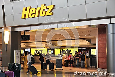 Hertz car rental Editorial Stock Photo