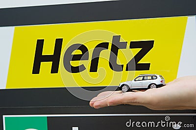 Hertz Car Rental Editorial Stock Photo