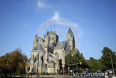 Herz Jesu Kirche in Koblenz, Germany Stock Photo