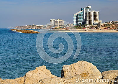 Herzlia seashore. Stock Photo