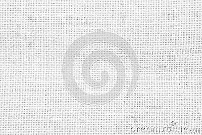Hessian jute sackcloth woven burlap flax texture background in white color Stock Photo
