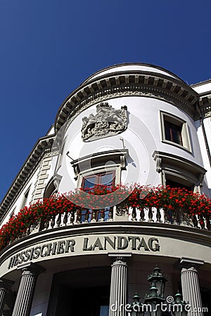 Hessischer Landtag in Wiesbaden Stock Photo