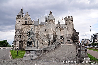 Het Steen Castle, Antwerp, Belgium Editorial Stock Photo