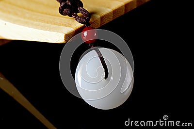 Hetian jade necklace Stock Photo