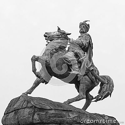 Hetman Bohdan Khmelnytsky statue in Kiev Stock Photo