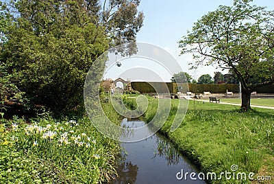Hever castle garden in England Stock Photo