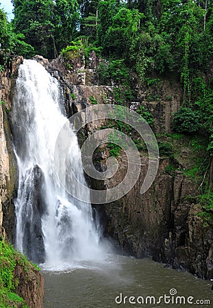 Hew Narok waterfall in Thailand Stock Photo