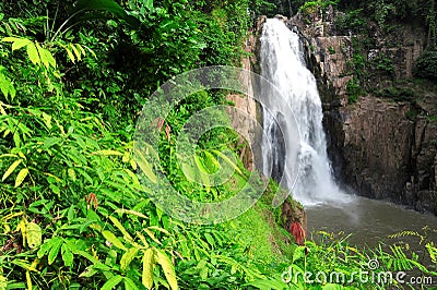 Hew Narok waterfall in Thailand Stock Photo