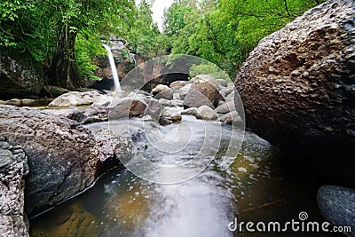 Hew Su Wat waterfall in Thailand. Stock Photo