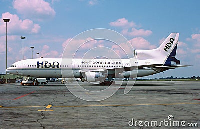Hewa Bora Airways Lockheed L-1011 250 9Q-CHA CN 1227 . Takejn in February 2002 . Editorial Stock Photo