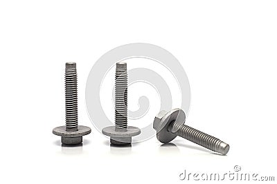 Hex head metal screws Stock Photo