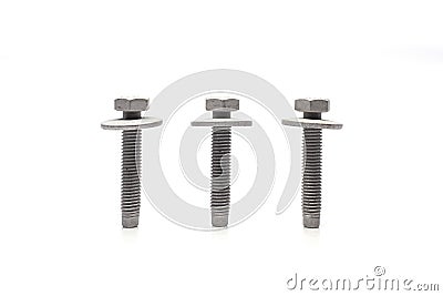 Hex head metal screws Stock Photo