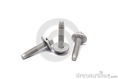Hex head metal screws Stock Photo