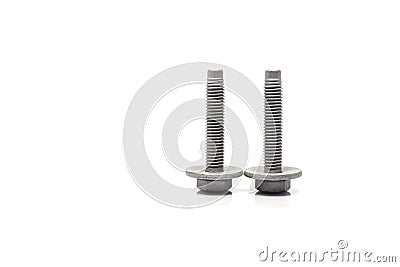 Hex head metal screws Stock Photo