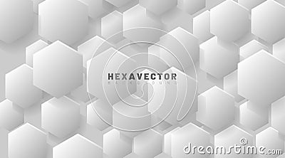hexagon abstract vector background. The concept of 3d futuristic technology. Vector Illustration For Wallpaper, Banners, Vector Illustration