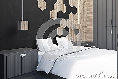 Hexagon bedroom corner Stock Photo