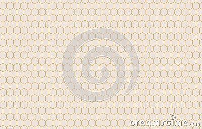 Hexagon Beehive Honeycomb yellow pattern seamless background vector. Cartoon Illustration