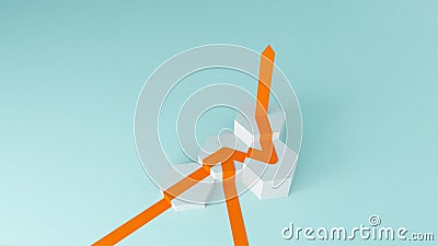 Step to target . morivate background Cartoon Illustration