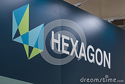 A Hexagon is the global leader in digital reality solutions, combining sensor, software and autonomous technologies to put data to Editorial Stock Photo