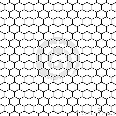 Hexagon grid cells vector seamless pattern. Vector Illustration