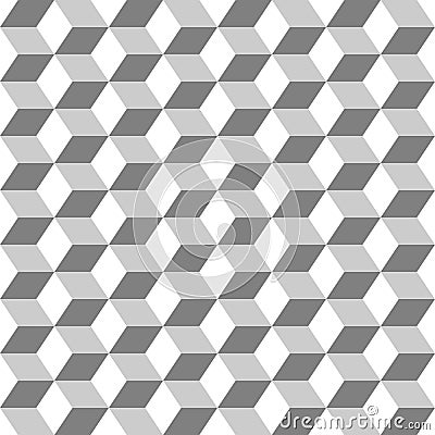 Grid from hexagons seamless monochrome background Cartoon Illustration