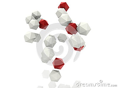 Hexagon group Stock Photo