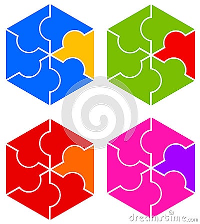 Hexagon logo Stock Photo