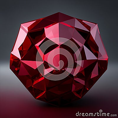 hexagon made of ruby diamond jewelry Stock Photo