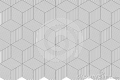 Hexagon Pattern. Fashionable geometric design. Vector illustration Cartoon Illustration