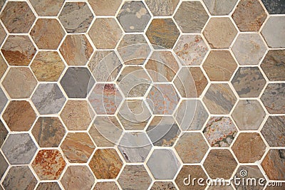 Hexagon pave Stock Photo