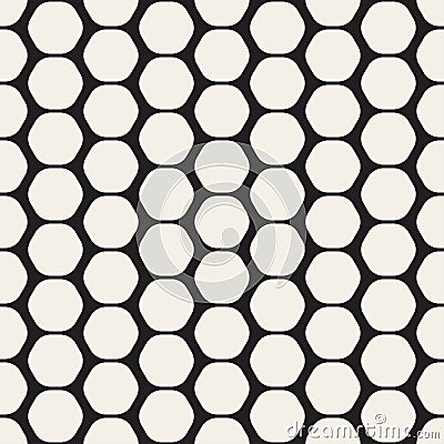 Hexagon seamles geometric pattern. Vector Illustration