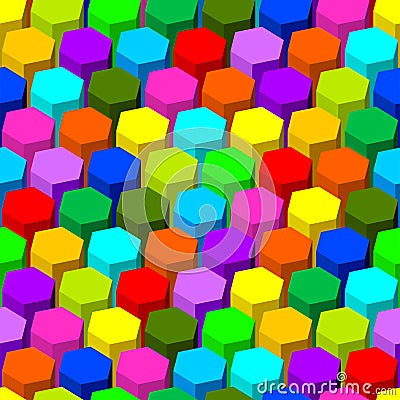 Hexagon seamless pattern. Stock Photo