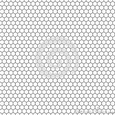 Hexagon seamless vector texture. Hexagonal grid repeat pattern Vector Illustration