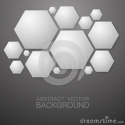 hexagon shape abstract background Vector Illustration